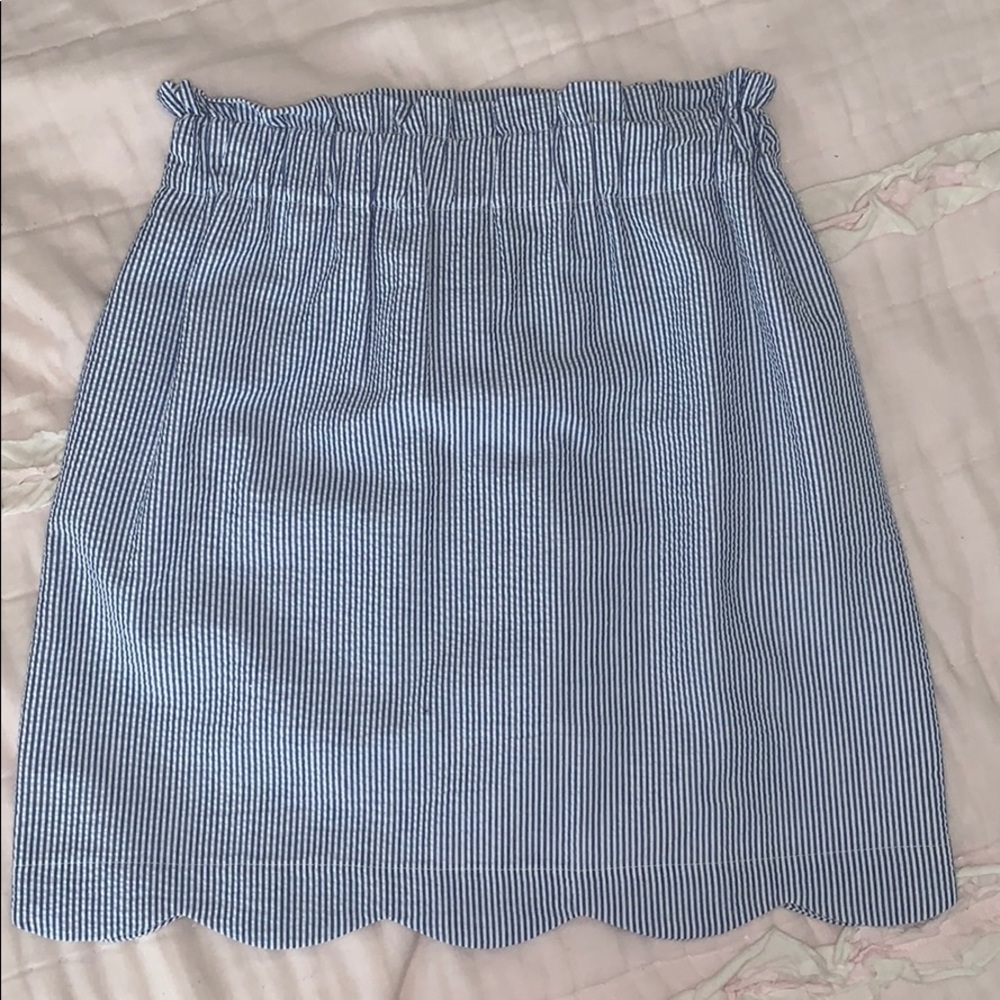 LAUREN James seersucker scalloped skirt!!